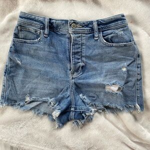 Hollister Light Blue Distressed Jean Shorts